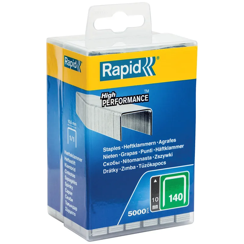 Rapid 40303090 Agrafes à fil plat No. 140 10 mm 5,000 pcs.