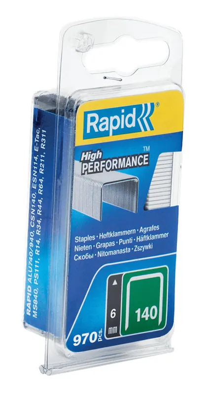 Rapid 40109513 No. 140 agrafes à fil plat 6 mm 970 pièces