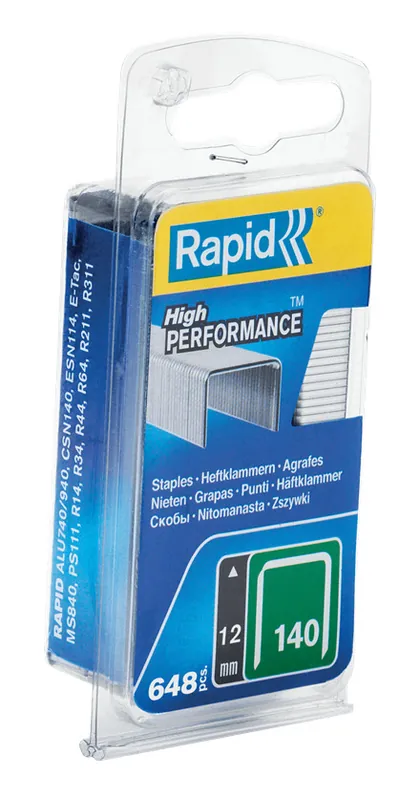 Rapid 40109516 No. 140 agrafes à fil plat 12 mm 650 pcs