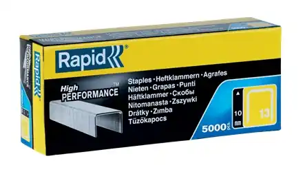 Rapid 11840600 Agrafes à fil fin n° 13 10 mm 5 000 pcs.