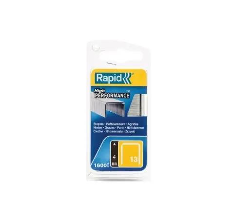 Rapid 40109518 No. 13 agrafes à fil fin 4 mm 1.600 pièces