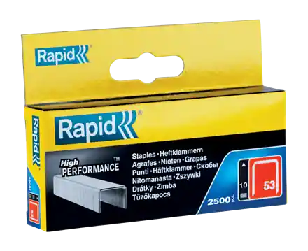 Rapid 11858825 No. 53 agrafes à fil fin 10 mm 2.500 pièces