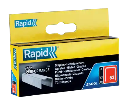 Rapid 11859625 No. 53 agrafes à fil fin 12 mm 2.500 pièces