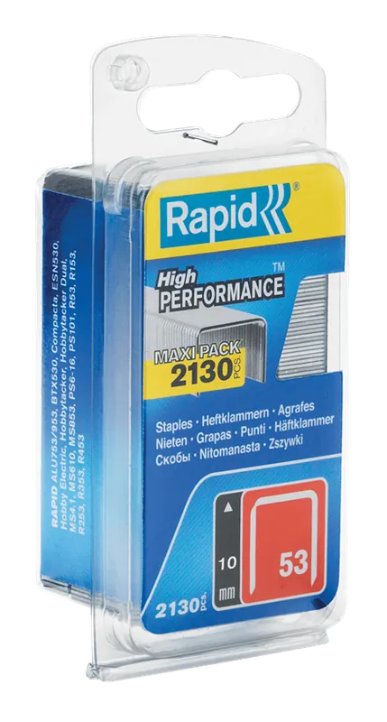 Rapid 5000743 No. 53 Agrafes à fil fin 10 mm 2,130 pcs.
