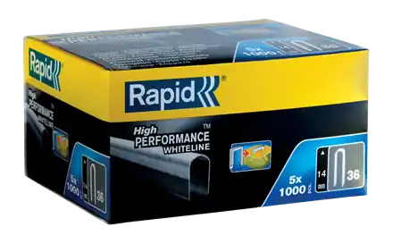 Rapid 11886911 Agrafes de câble No. 36 blanc 14 mm 5 x 1.000 pcs.