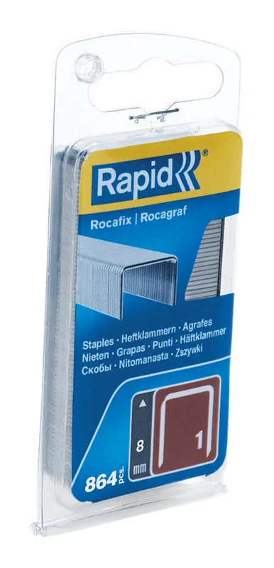 Rapid 40109539 No. 1 agrafes à fil plat 8 mm 860 pièces