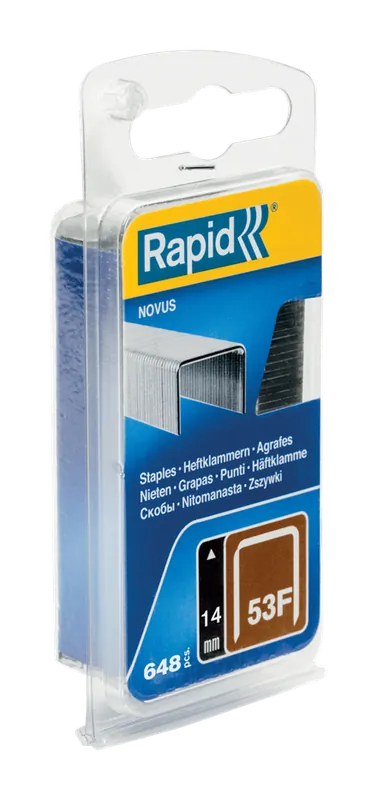 Rapid 5000558 No. 53F agrafes à fil fin 14 mm 648 pièces
