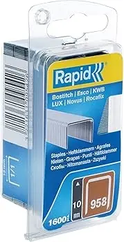 Rapid 40109543 No. 958 agrafes à fil fin 10 mm 1.600 pièces