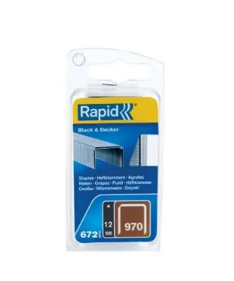 Rapid 40109552 No. 970 agrafes à fil plat 12 mm 670 pièces