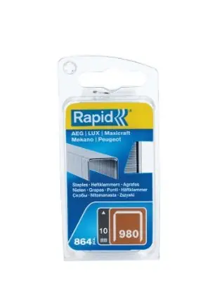 Rapid 40109546 No. 980 agrafes à fil plat 10 mm 860 pcs.
