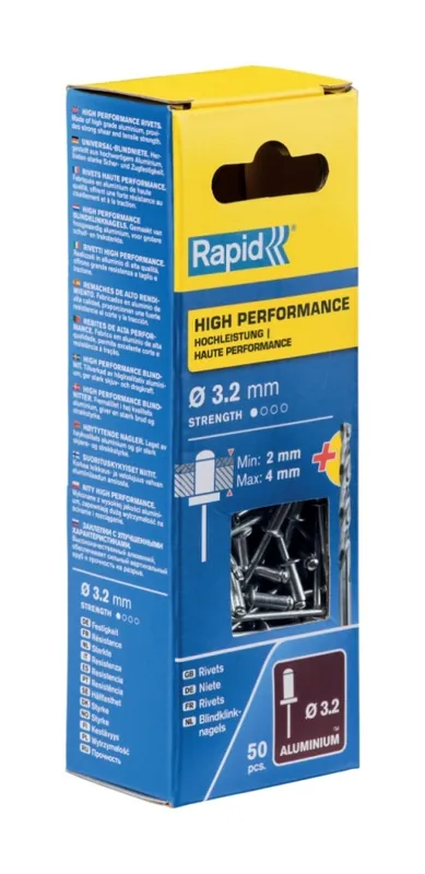 Rapid 5000383 Rivets aveugles haute performance Ø3.2 x 8 mm 50 pièces