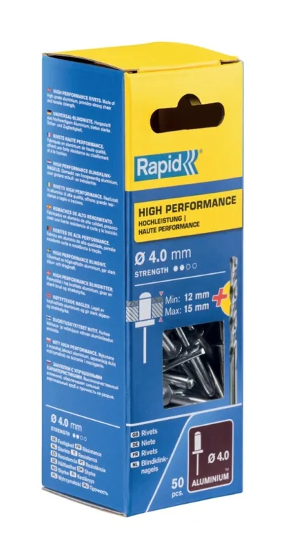 Rapid 5000386 Rivets aveugles haute performance Ø4.0 x 18 mm 50 pcs