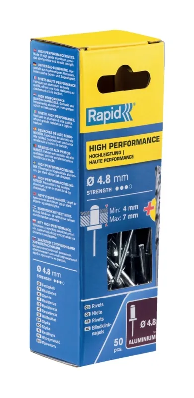 Rapid 5000387 Rivets aveugles haute performance Ø4.8 x 10 mm 50 pcs