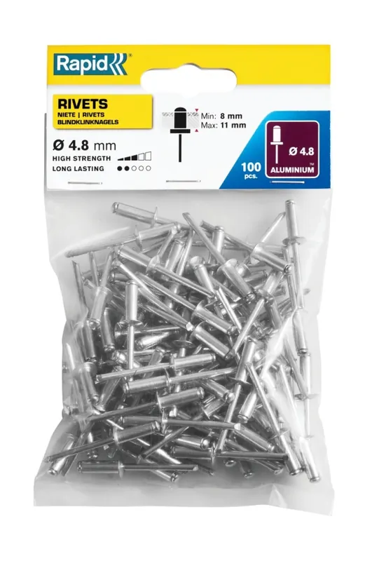 Rapid 5000381 Rivets aveugles standard Ø4.8 x 14 mm 100 pièces