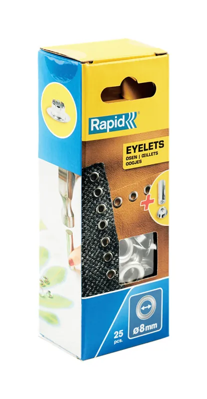 Rapid 5000411 Oeillets Ø8 mm 25 pièces