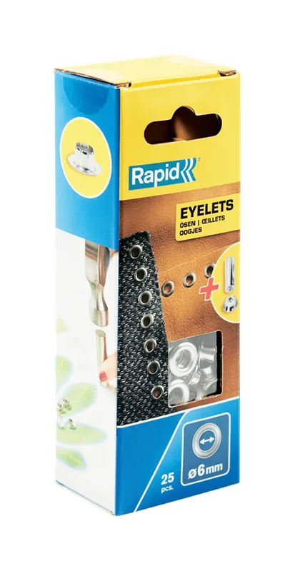 Rapid 5000410 Oeillets Ø6 mm 25 pièces