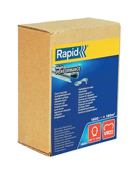 Rapid 40108810 VR22 Clôture Anneaux hauts 1,600 pcs.