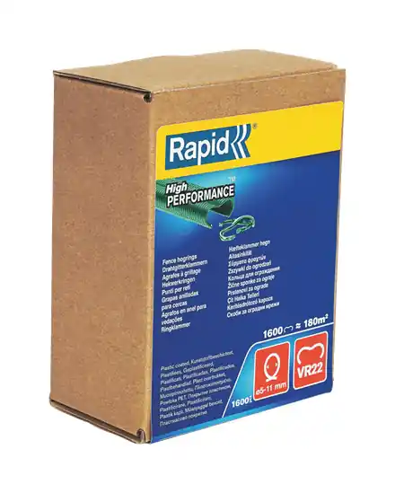 Rapid 40108811 VR22 Clôture Anneaux hauts verts 1.600 pcs.