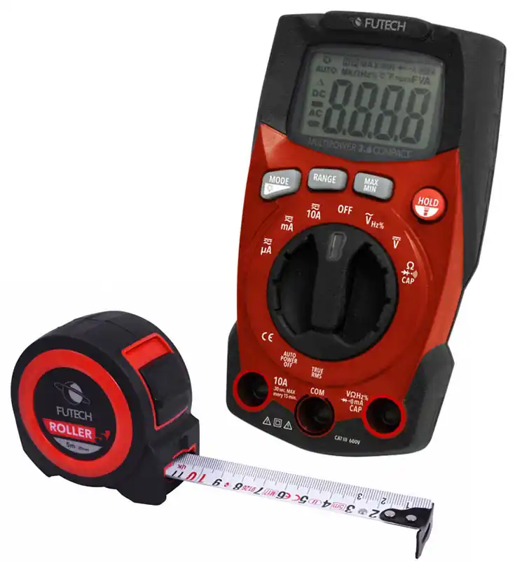 Futech 400.36C-P Multipower 3.6 Multimètre compact + Ruban de roulement