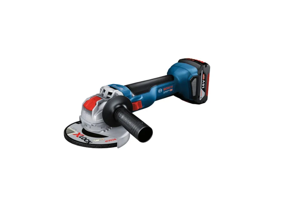 Bosch Bleu 06017B0100 X-LOCK GWX 18 V-10 meuleuse d‘angle sans fil, batteries + chargeur inclus