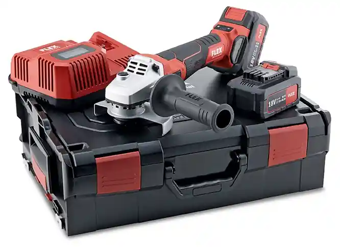 Flex-tools 499323 LBE 125 18.0-EC/5.0 Set meuleuse d‘angle sans fil 18V 5.0Ah Li-Ion en L-Boxx