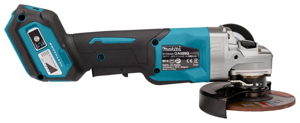 Makita GA029GZ Meuleuse d‘angle 40V max avec AWS, frein et interrupteur de sécurité 125mm