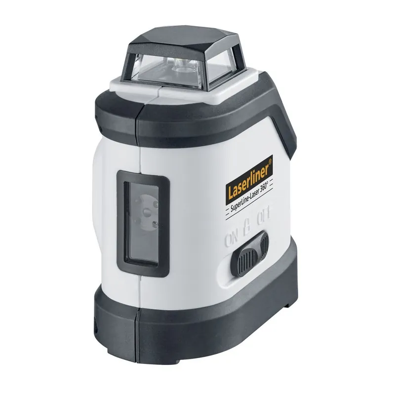 Laserliner 081.150A SuperLine-Laser 360° RX 30 cross line laser rouge avec récepteur