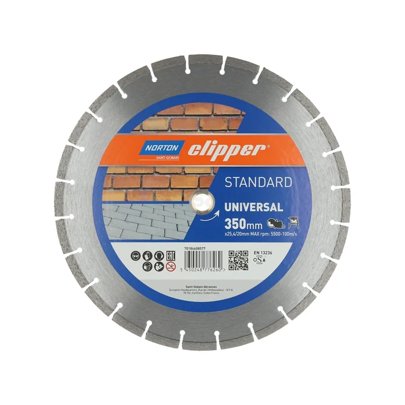 Norton Clipper 70184608577 Lame de scie diamantée universelle standard 350 x 25 mm