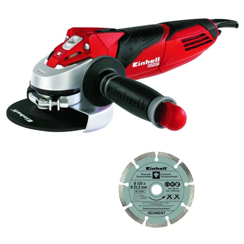 Einhell 4430885 TE-AG 125/750 Kit Meuleuse d‘angle 125 mm 750 watts