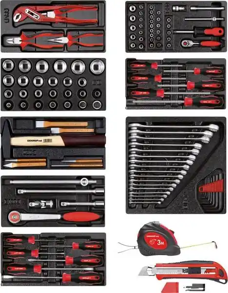Gedore RED 3301656 R21010001 Jeu d‘outils 8 x CT modules 119 pcs