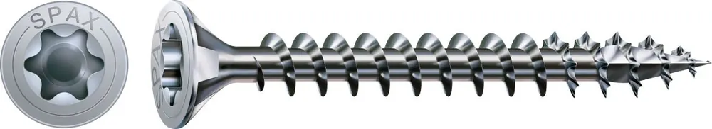 SPAX 1191010500205 Vis universelle 5 x 20 mm, Plein filet, Tête fraisée, T-STAR plus T20 - 1000 pièces