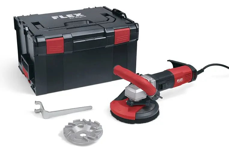 Flex-tools 504971 LDE 16-8 125 R, TH-Jet Set Ponceuse à béton pour un ponçage sans poussière 125 mm