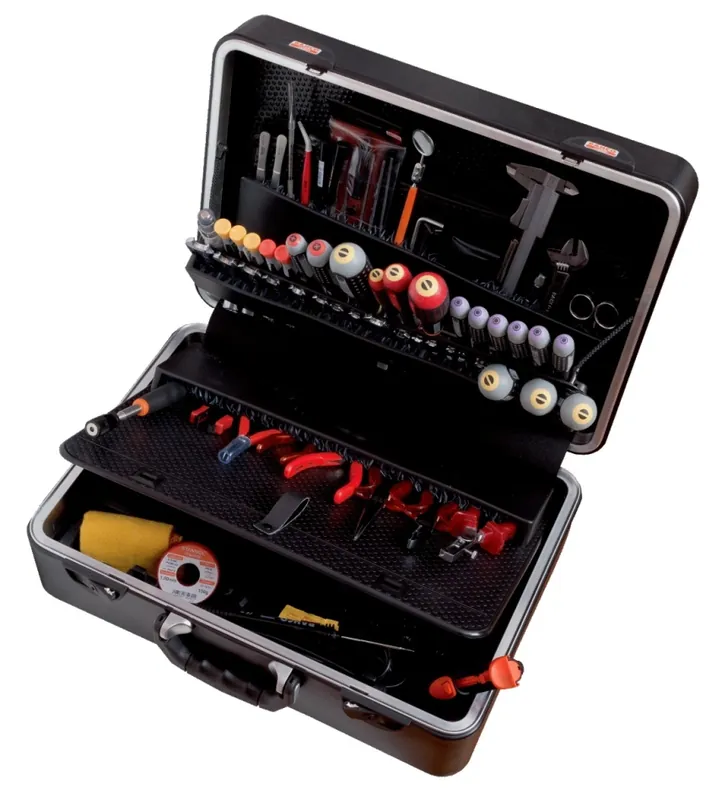 Bahco 2010 boîte à outils en plastique ensemble électronique 109 pcs