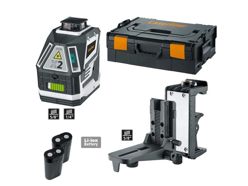 Laserliner 031.550L X2-Laser Laser linéaire 360° avec pince magnétique et support mural