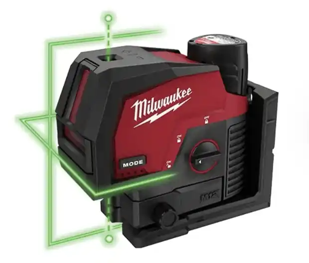 Milwaukee 4933478100 M12™Laser vert 2 lignes avec aplomb CLLP-301C