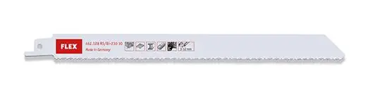 Flex-tools Accessoires 462128 Lame de scie sabre pour métal, bois, plastique RS/Bi-230 10 230 mm 5 pièces
