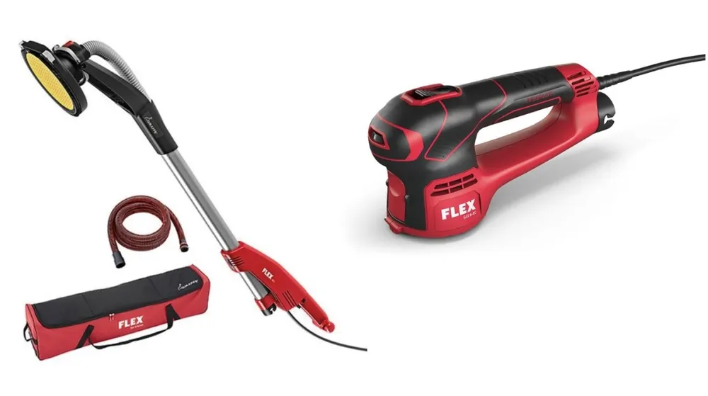 Flex-tools 531027 505978 GE 7 + MH-R + SH Ponceuse girafe pour murs et plafonds avec système de tête interchangeable + GCE 6-EC Ponceuse Handy-Giraffe