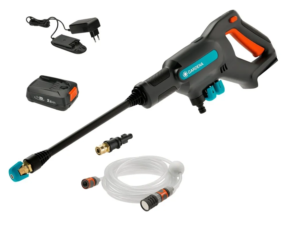 Gardena 14800-20 Set prêt à l‘emploi pour le nettoyeur moyenne pression Accu AquaClean 24/18 V P4A