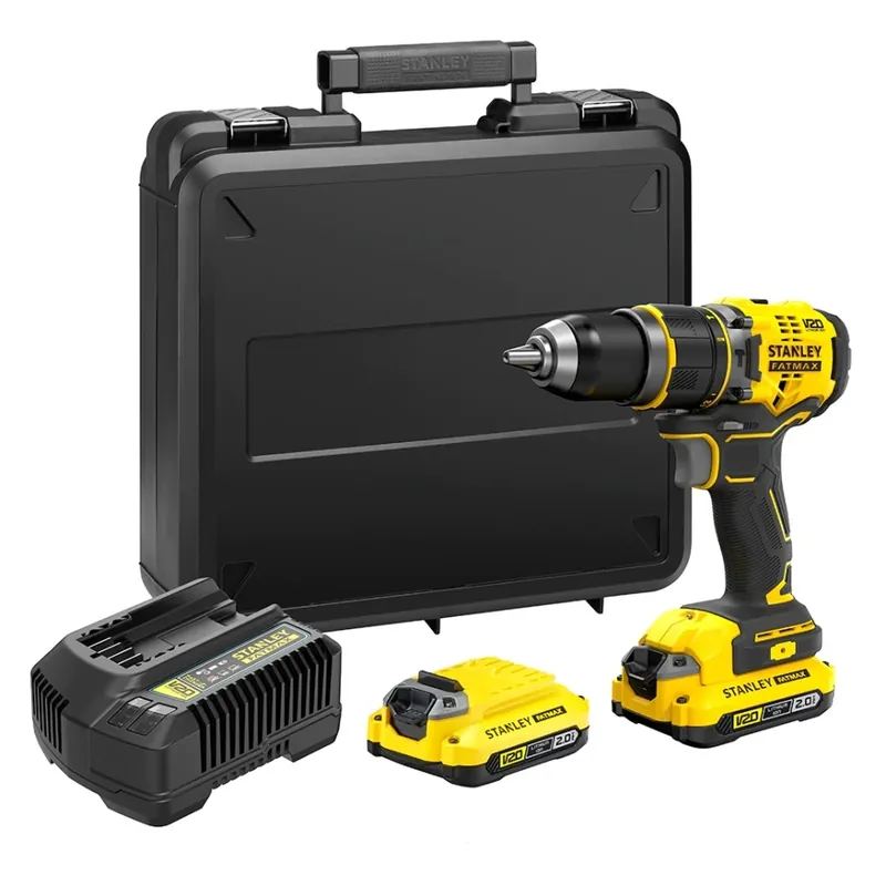 Stanley SFMCD721D2K FATMAX® V20 Perceuse-visseuse à percussion sans fil 18V 2.0Ah BRUSHLESS