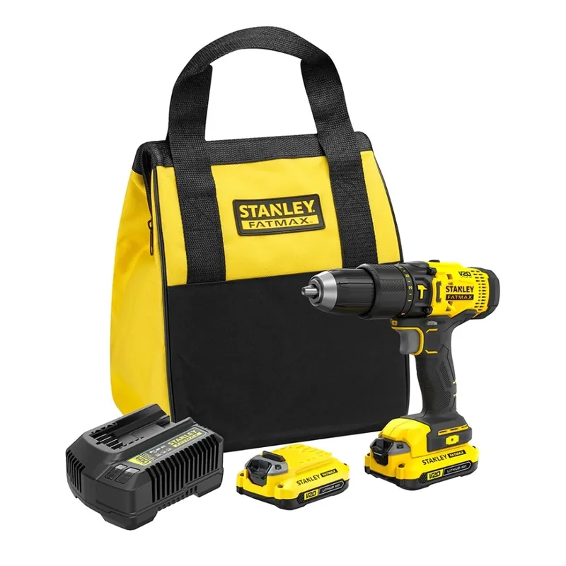 Stanley SFMCD711C2S Perceuse à percussion sans fil FATMAX® V20 18V 1.5Ah dans une sacoche souple