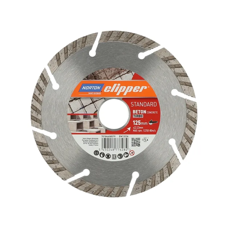 Norton Clipper 70184608580 Lame de scie diamantée standard pour béton 230 x 22,23 mm