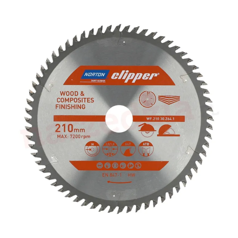 Norton Clipper 70184608099 Lame de scie pour bois et composites 216 x 30 x 48T