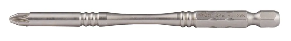 Makita Accessoires B-56954 Embout de vis XT Impact Silver extra étroit PZ2 x 100 mm