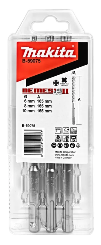 Makita Accessoires B-59075 P4S Ensemble SDS-PLUS Boor 3-Dlg