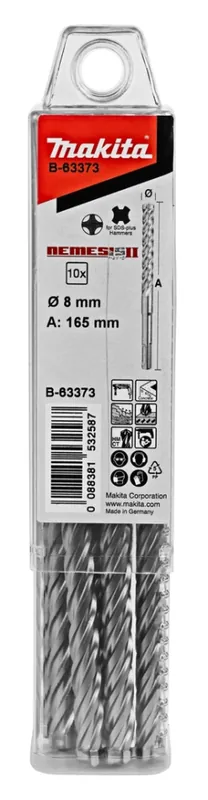 Makita Accessoires B-63373 P4S SDS-PLUS foret 8x165mm 10pcs