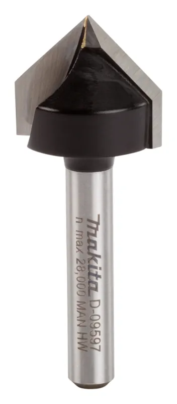 Makita Accessoires D-09597 Fraise à rainure en V 19,05 90gr S6