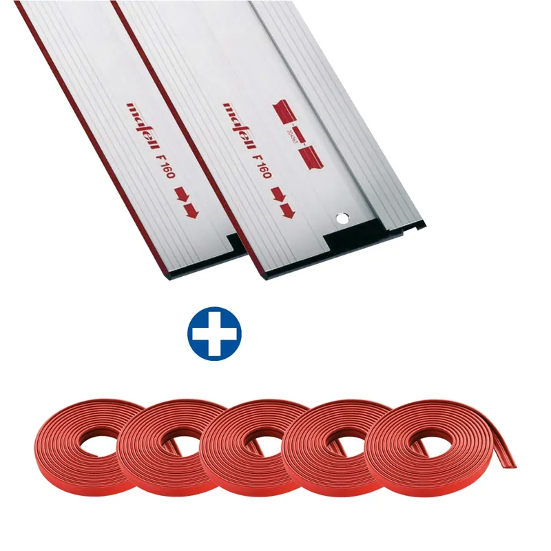 Mafell Accessoires 1P0287 Jeu de rails de guidage - 2 x rail de guidage F 160 + 5 x bande anti-éclats de 3,4 mètres