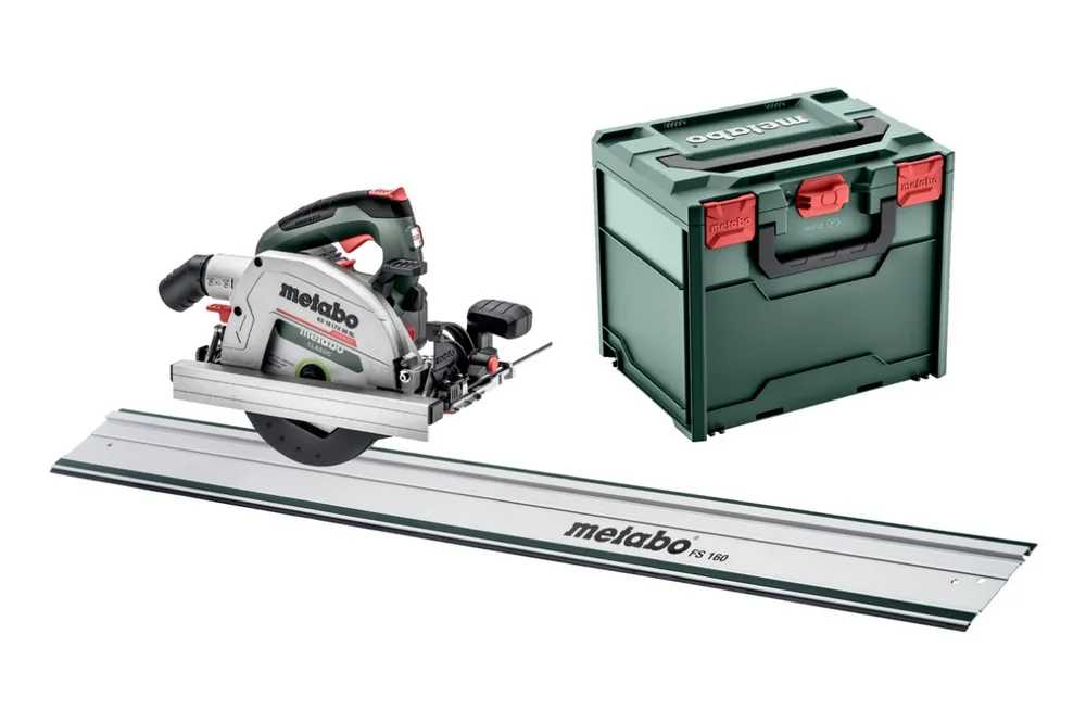 Metabo 691194840 Scie circulaire sans fil KS 18 LTX 66 18V hors batteries et chargeur + rail de guidage FS160