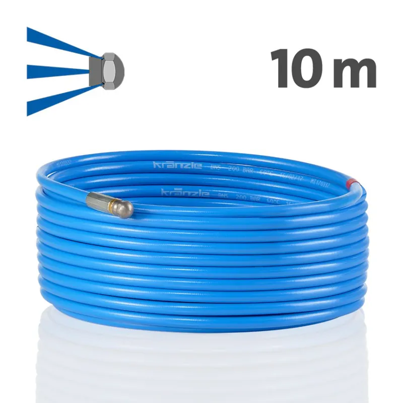 Kränzle Accessoires 12550 Tuyau d‘égout 10 mtr avec arroseur et connecteur rapide D12