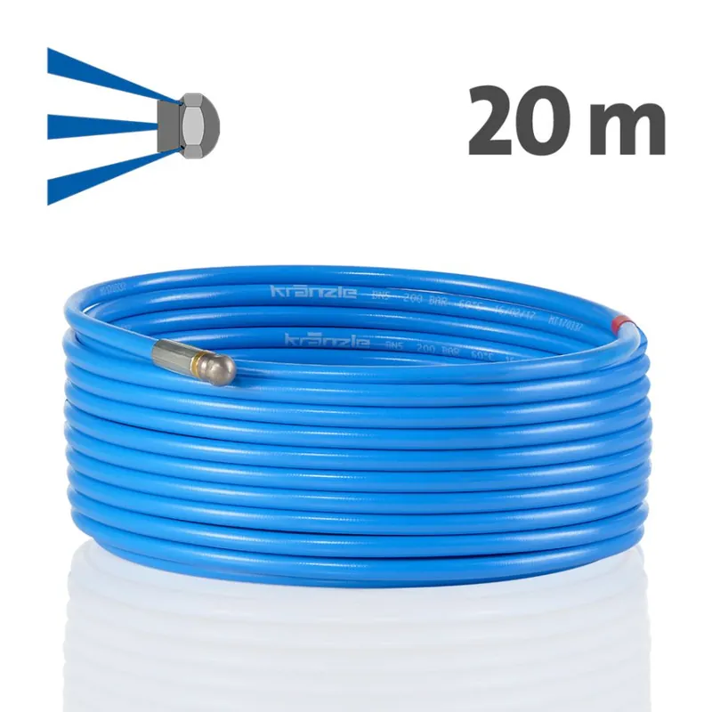 Kränzle Accessoires 12550.2 Tuyau d‘égout 20 mtr avec arroseur et connecteur rapide D12